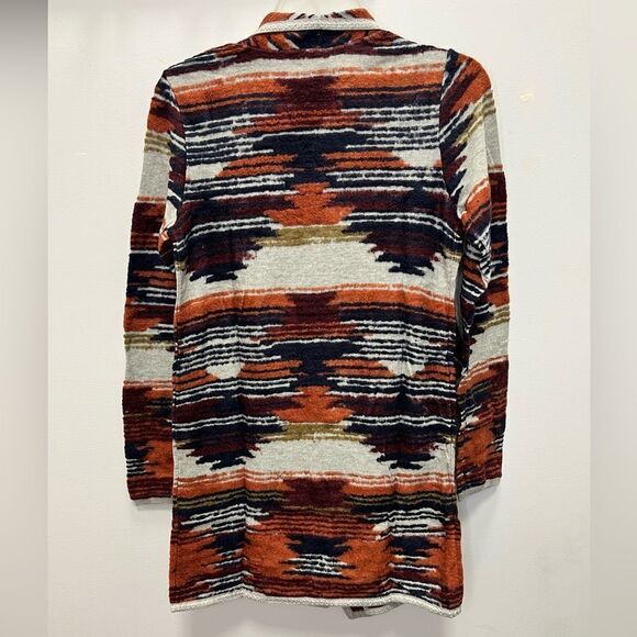 Lucky Brand Women’s Aztec Print Drape Wrap Cardigan Size Small - Picture 4 of 10